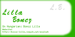 lilla boncz business card